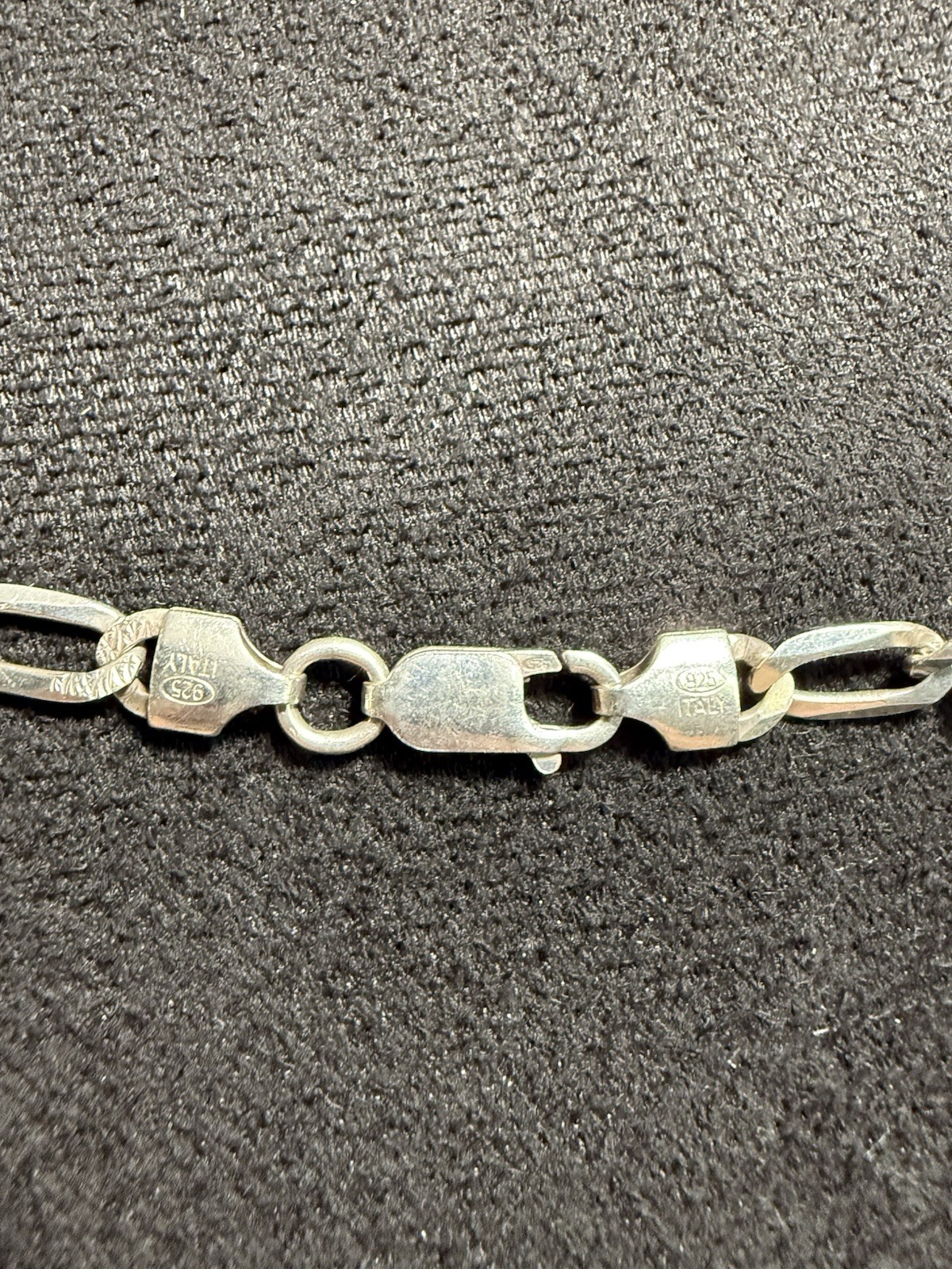 Solid Sterling Silver Figaro Necklace