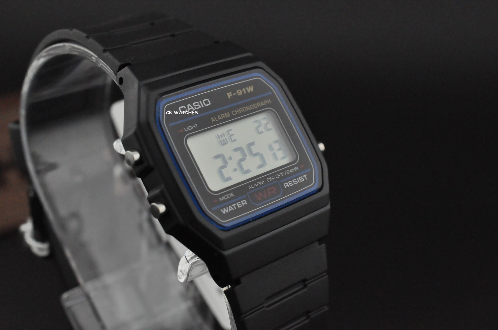 CASIO F-91W-1 Classic Digital Black Resin Chronograph Alarm Sport Watch