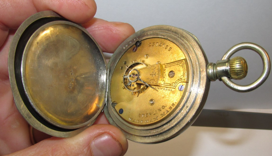 Antique 1884 Waltham Model 1877 Grade “STERLING” 18s 7j LEVER SET Pocket Watch