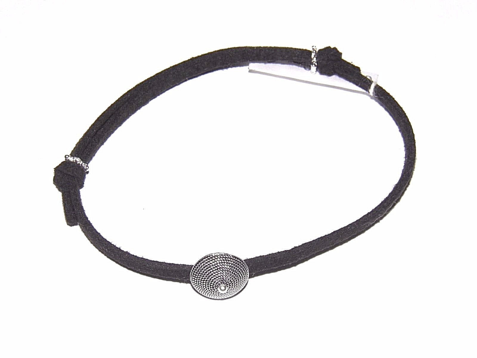 800% BURNISHED SARDINIAN BUTTON Silver Bracelet Sardinian Crafts ALCANTARA
