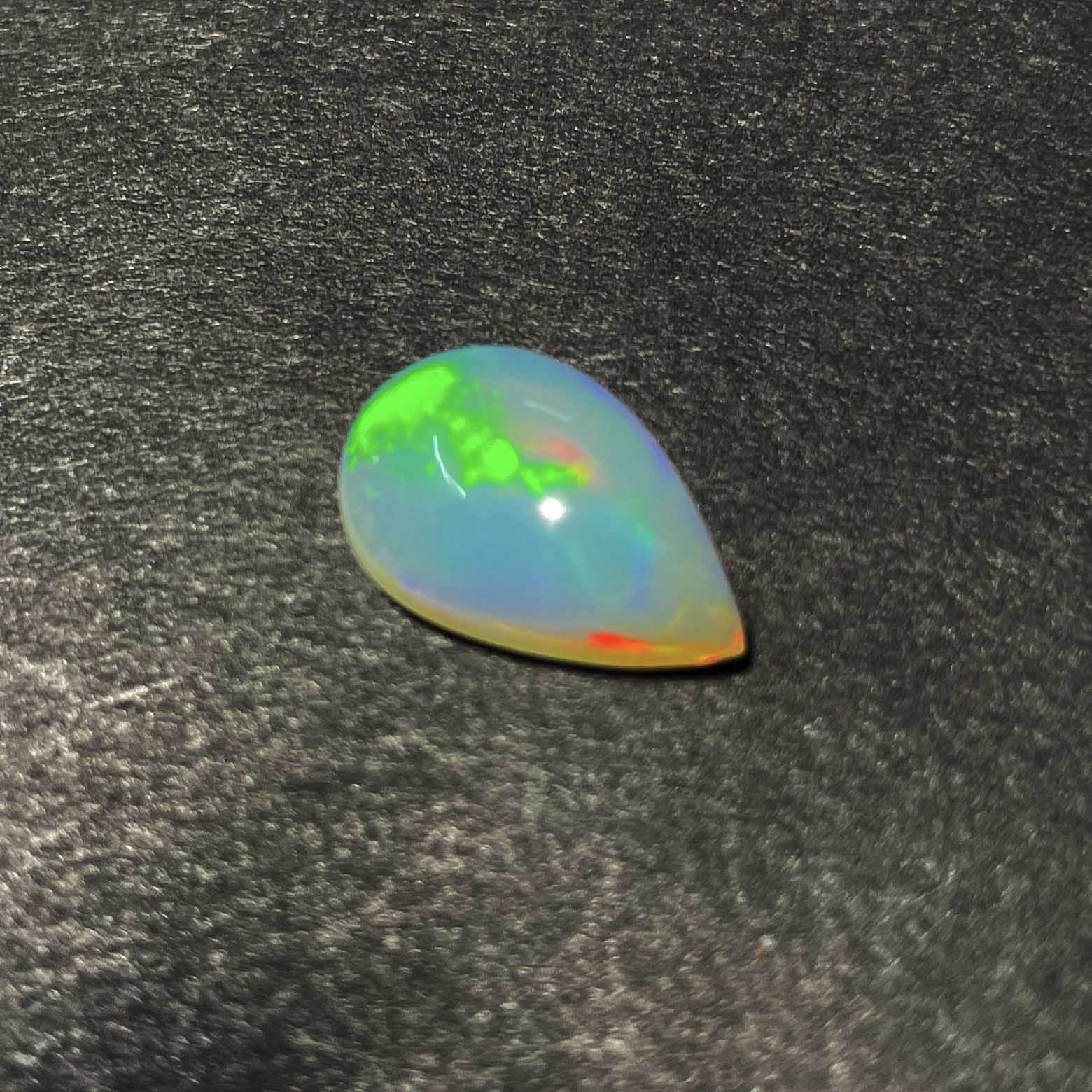 Natural AAA Ethiopian Opal Pear Cabochon Multi Fire Gemstone 9.5×15 MM 3 CT