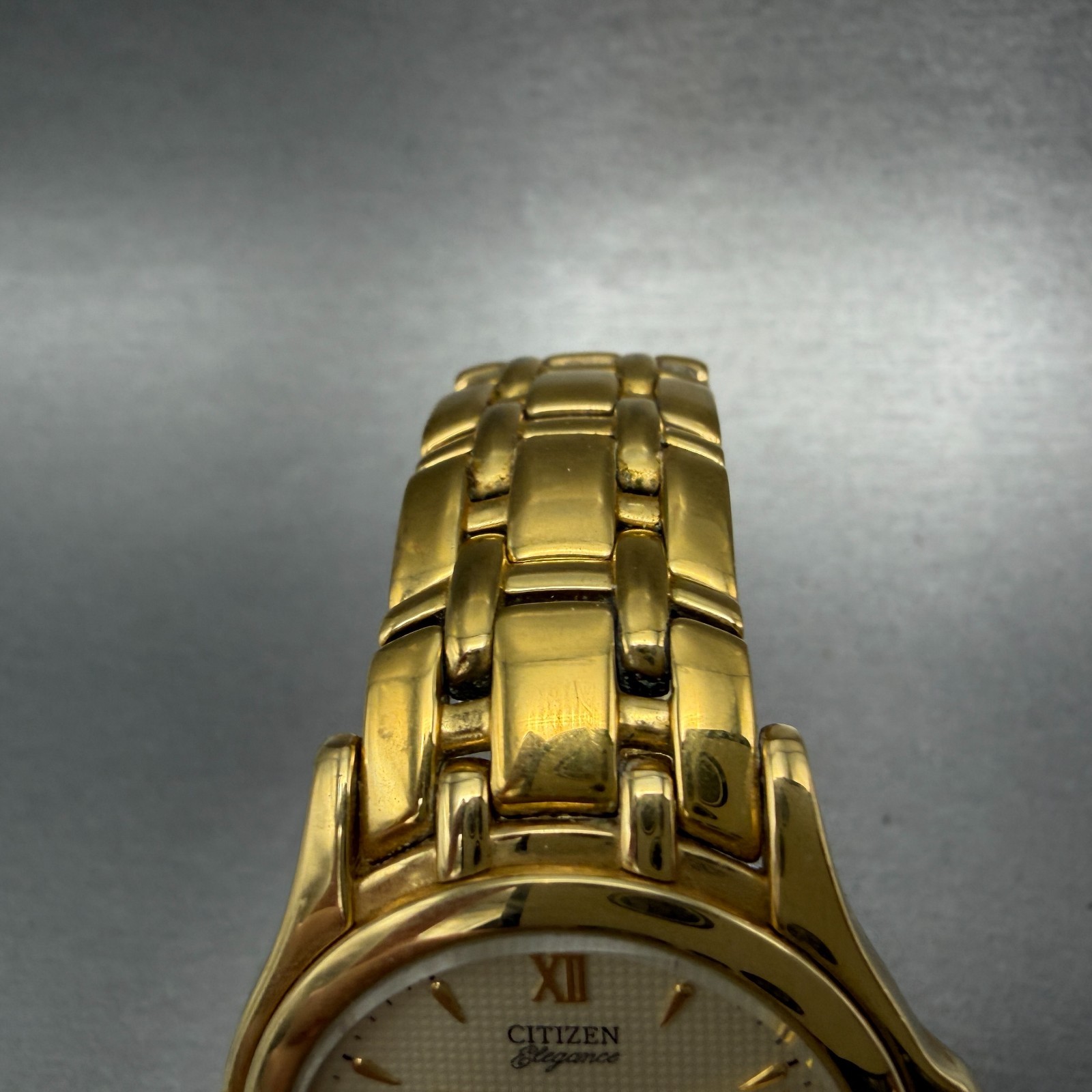 Citizen Elegance Watch Men 34mm Champagne Dial gold Tone Date 5510-H06832 NewBat
