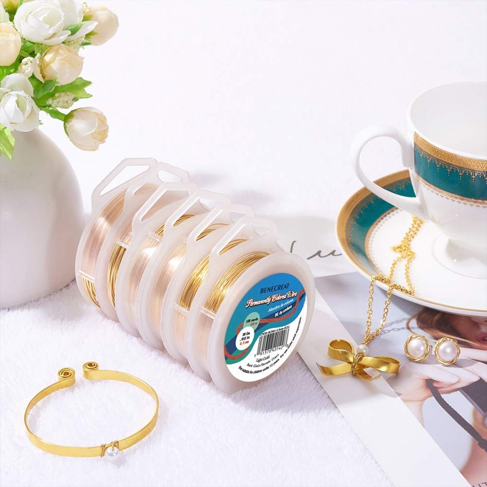 20 Gauge Gold Plated Copper Wire – Tarnish Resistant for Jewelry Making – 33ft