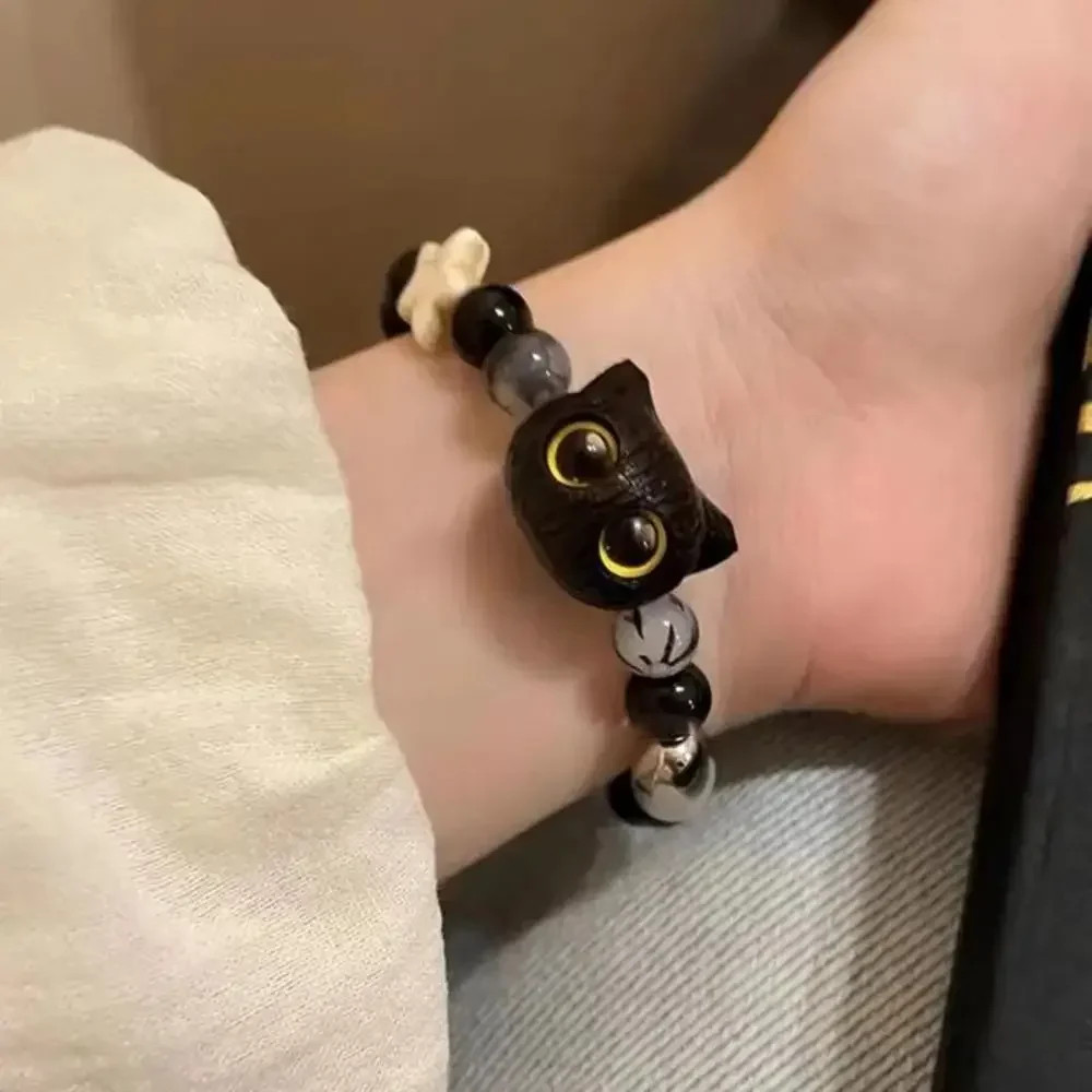 2026 Fashion Luminous Beads Couple Bracelets For Women Men Charm Cat Matching