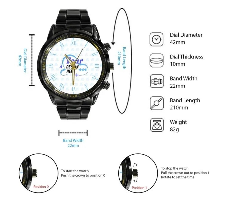 Mercedes – Black Stainless Steel Watch