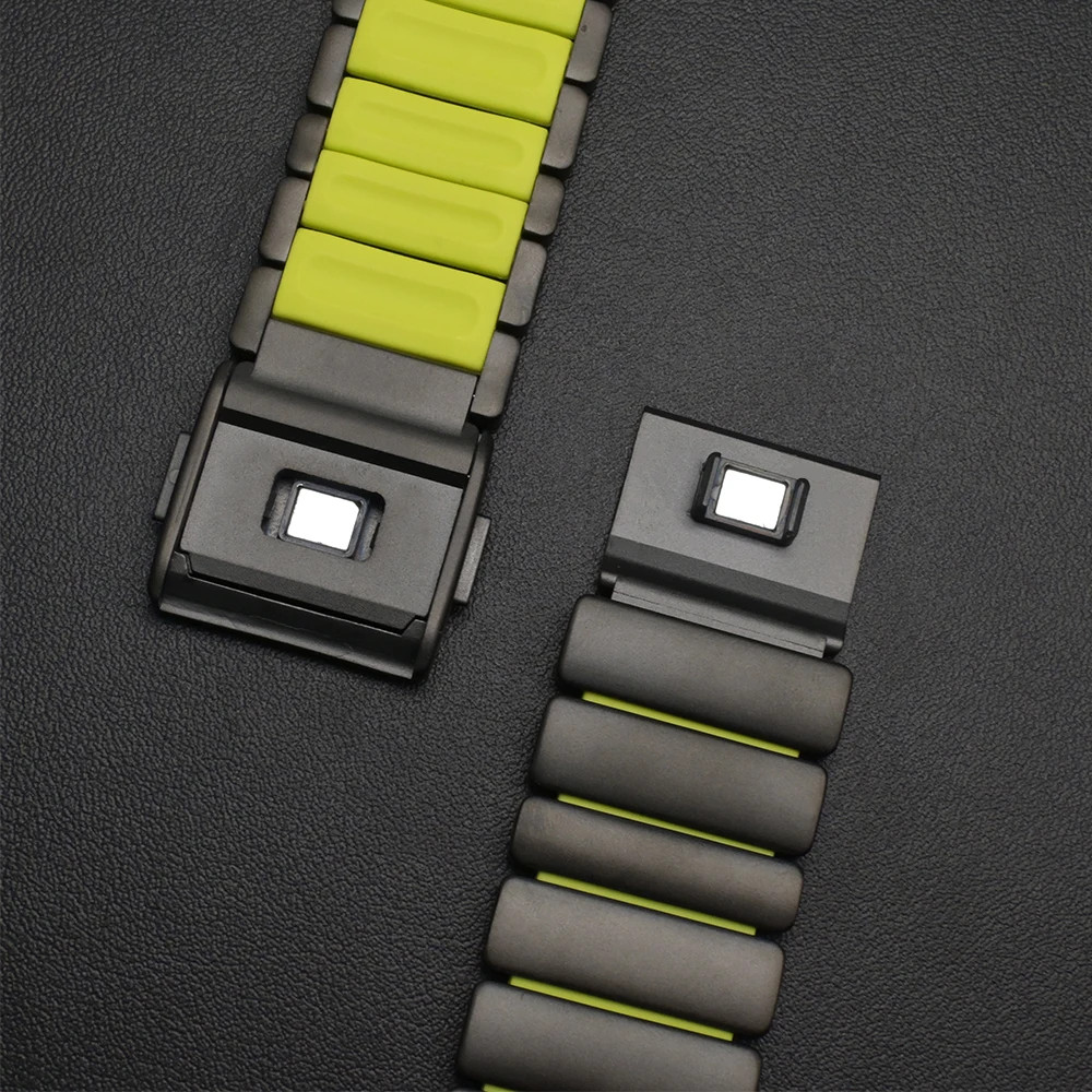 Magnetic Titanium Rubber Metal Band For Apple Watch Ultra3 49mm 11 10 9 8 7 6 SE