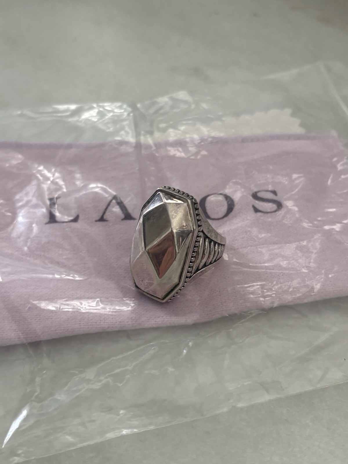 Lagos Chunky Large Faceted Ring sz 7.25