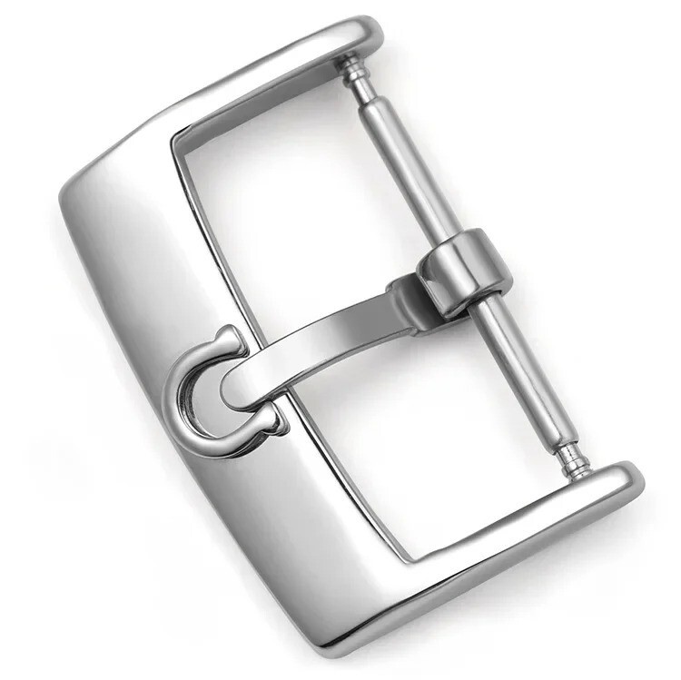 Silver Tongue Classic Buckle For Omega Leather Watch Strap Band Clasp 16 18 20mm