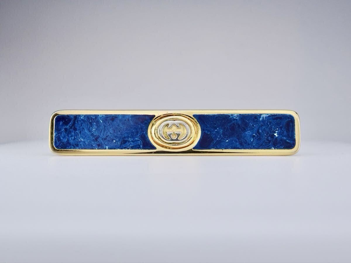 GUCCI Blue Cloisonn Enamel Gucci Tie Pin Tie Bar 7 7 336