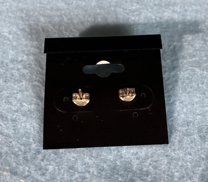 14k Gold Filled 4mm Sparkling White Topaz Stud Earrings