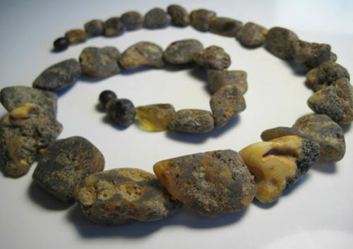 Genuine Massive Raw Amber Baltic Amber Necklace 30-35 grams !!!