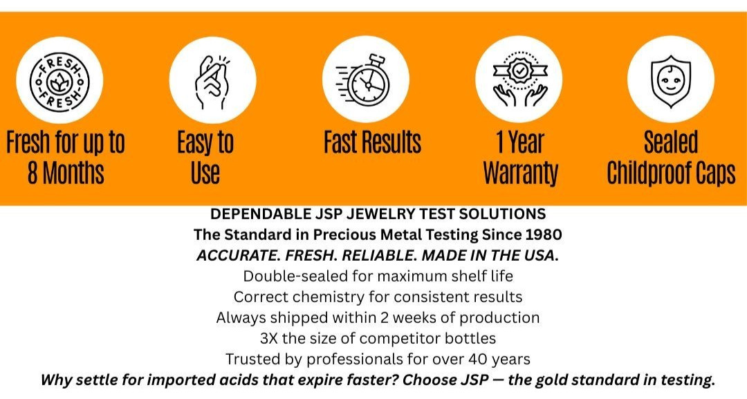 10K 14K GOLD & SILVER JEWELRY TESTING ACID SOLUTION TEST SCRAP TESTER SOLUTIONS