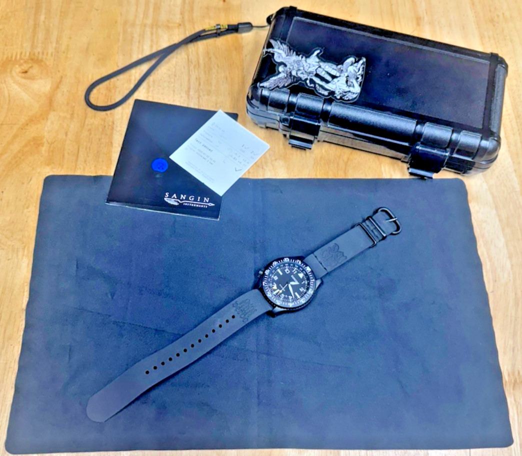 Sangin Kinetic II DLC Watch w/ Rare AWWC Decon Strap | Serviced 2026 | SoCal