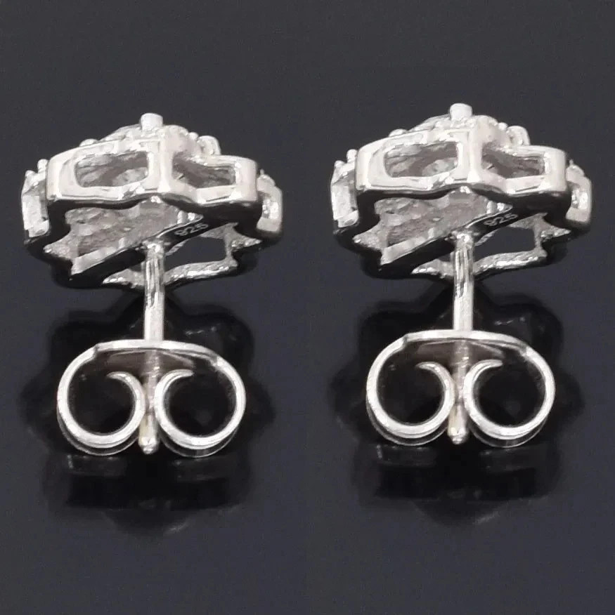 2.00 Ct Certified Diamond Round Studs, White Gold Earrings, 925 Sterling Studs