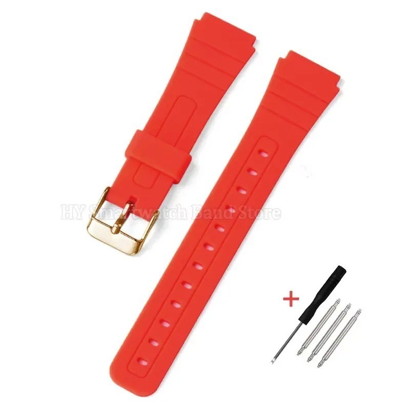 18mm Silicone Soft Watch Strap for Casio F91W F105/108 A158/168 W800H SGW400 AE1