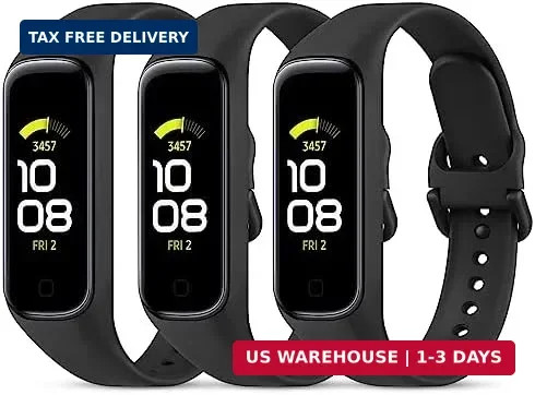 Wanme Replacement Bands for Samsung Galaxy Fit 2 Band Women Men, 3 PACK Silicone