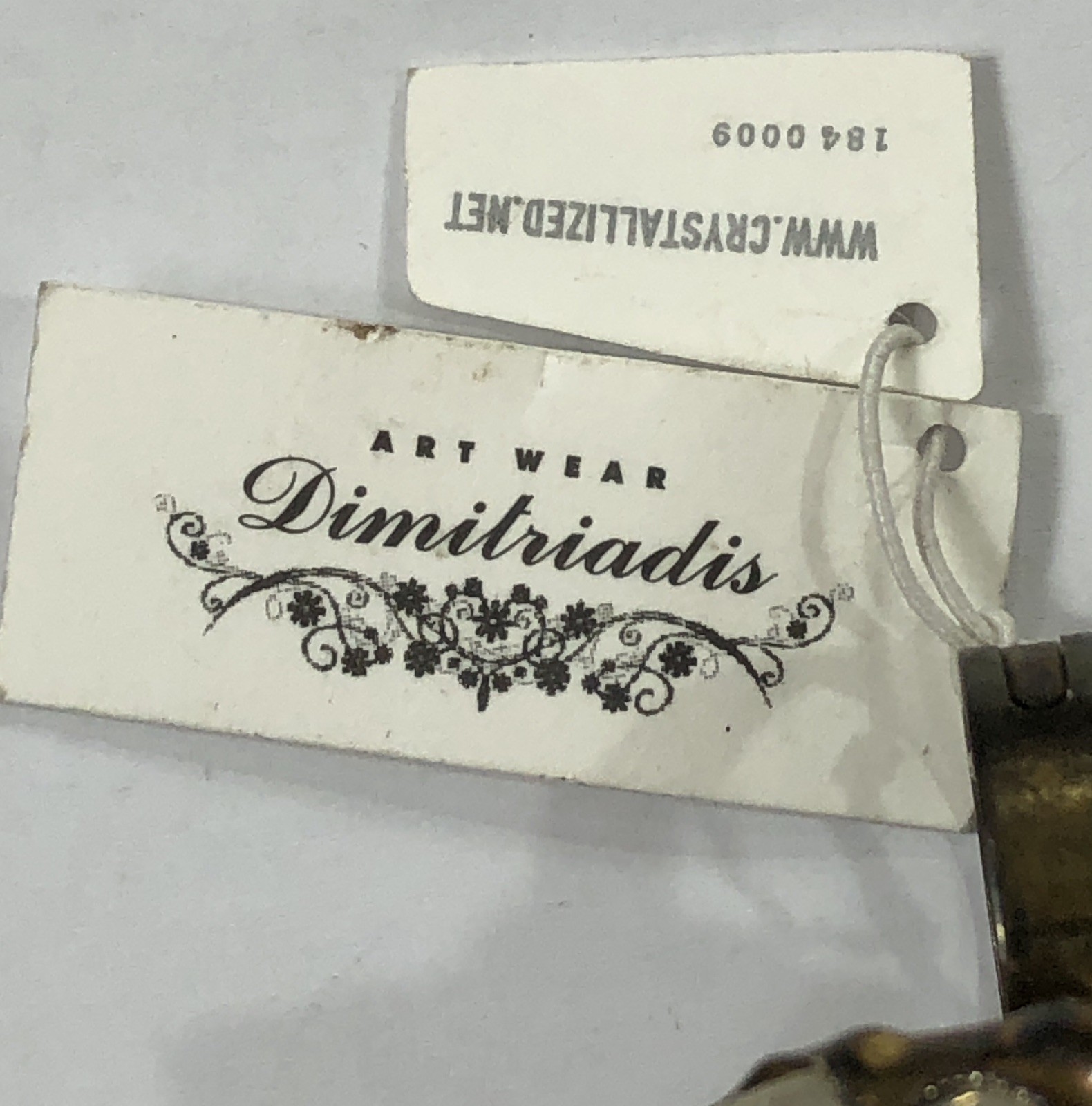Dimitriadis Ring Art Wear Crystal Anthropologie Adjustable Size 6.5 to 7.5 – NWT