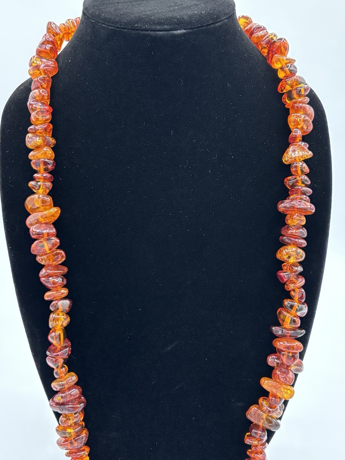 Vintage Baltic Amber Nugget Necklace 114g/4oz– Natural Cognac Inclusions – 42”
