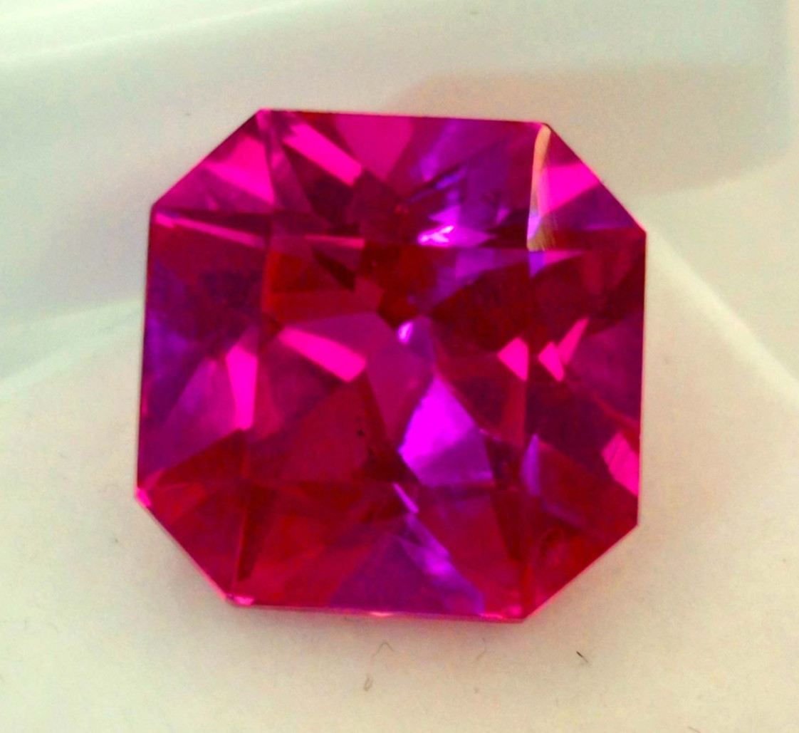 Natural Pink Sapphire 12-14 Ct Certified Asscher Cut Loose Gemstone RK271
