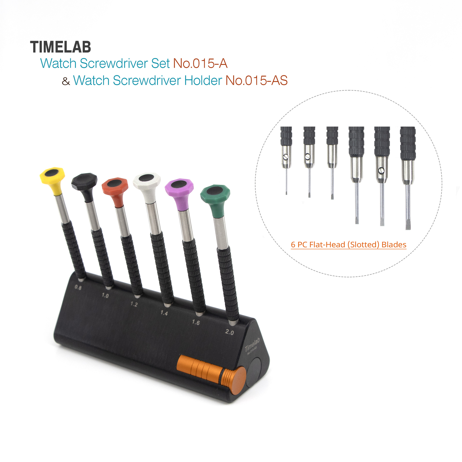 Timelab 6PC Watch Craft Jewelry Screwdriver Kit Set – Screwdriver Stand Holder