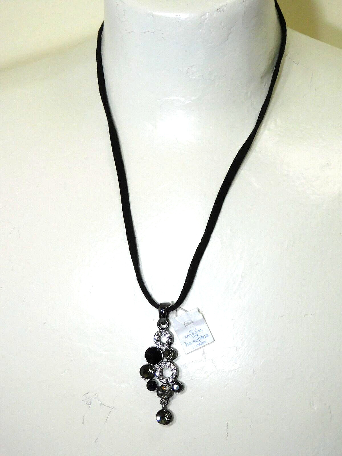 Beautiful Lia Sophia SEQUINE Pendant/Slide, Cut Crystals, Pendant Only-No Chain