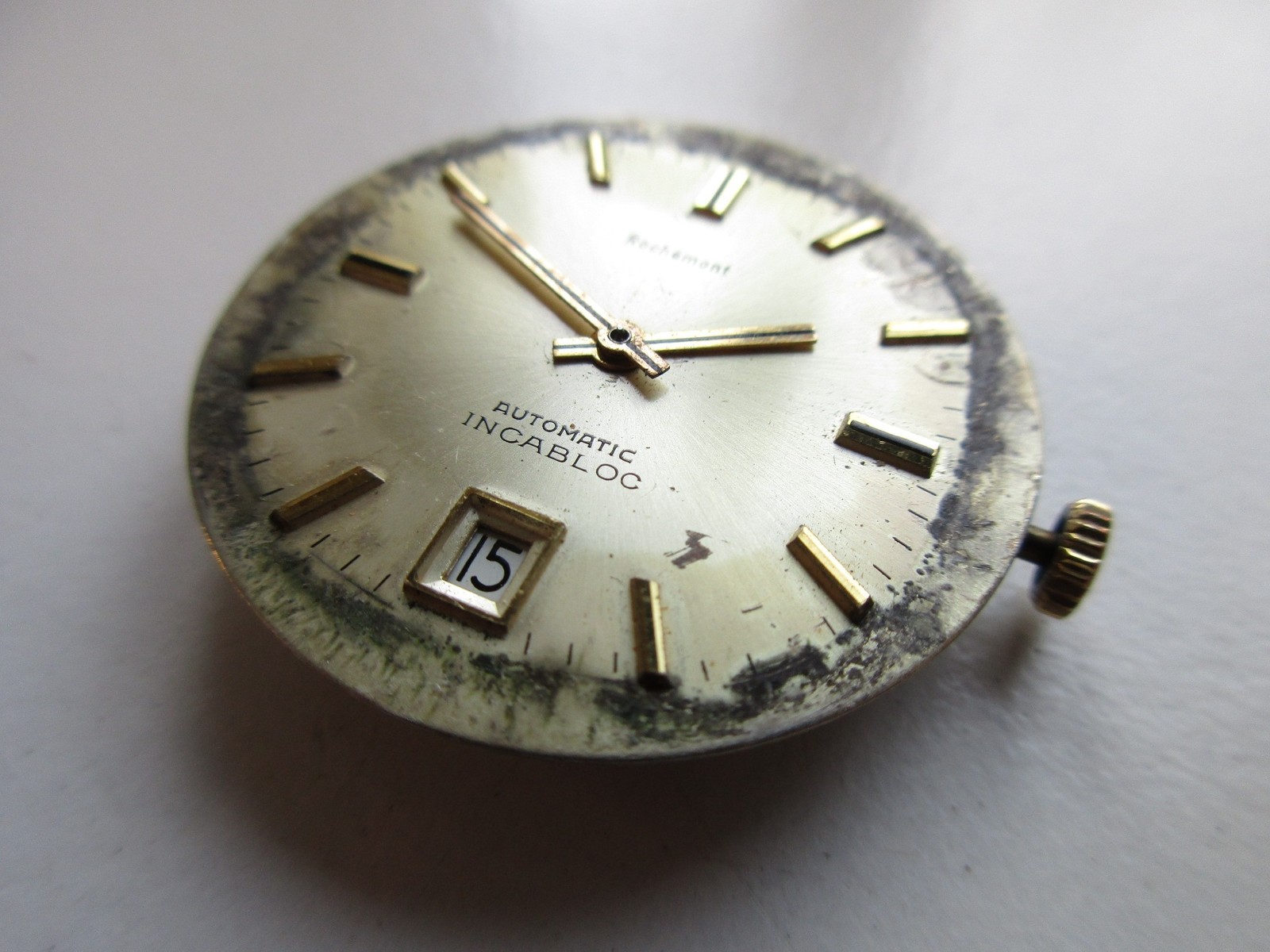 ETA cal. 2783 Swiss automatic watch movement – date at 6 – running