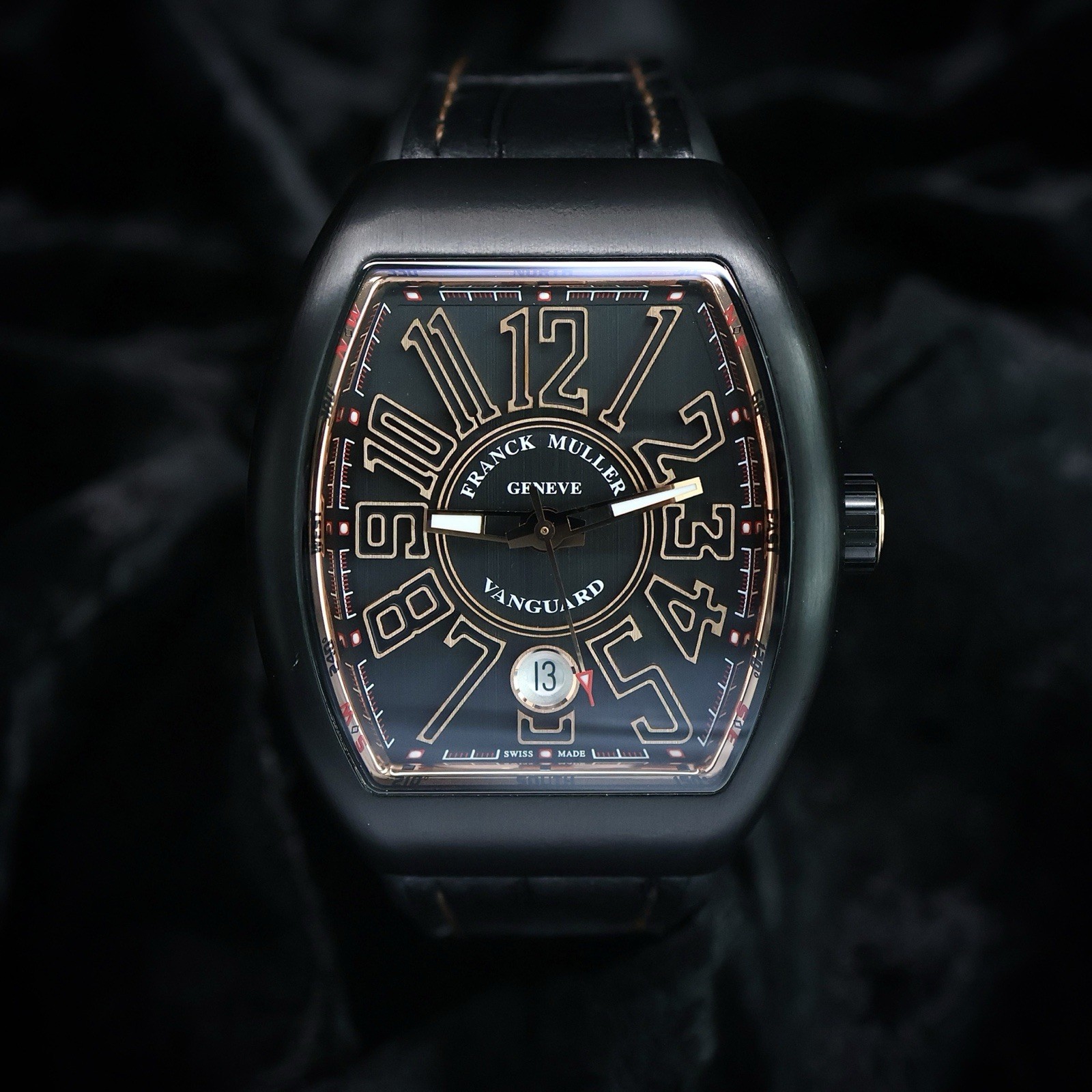 Franck Muller Vanguard V41 SC DT BR NR 5N – Black PVD Rose Gold – 2025 Full Set