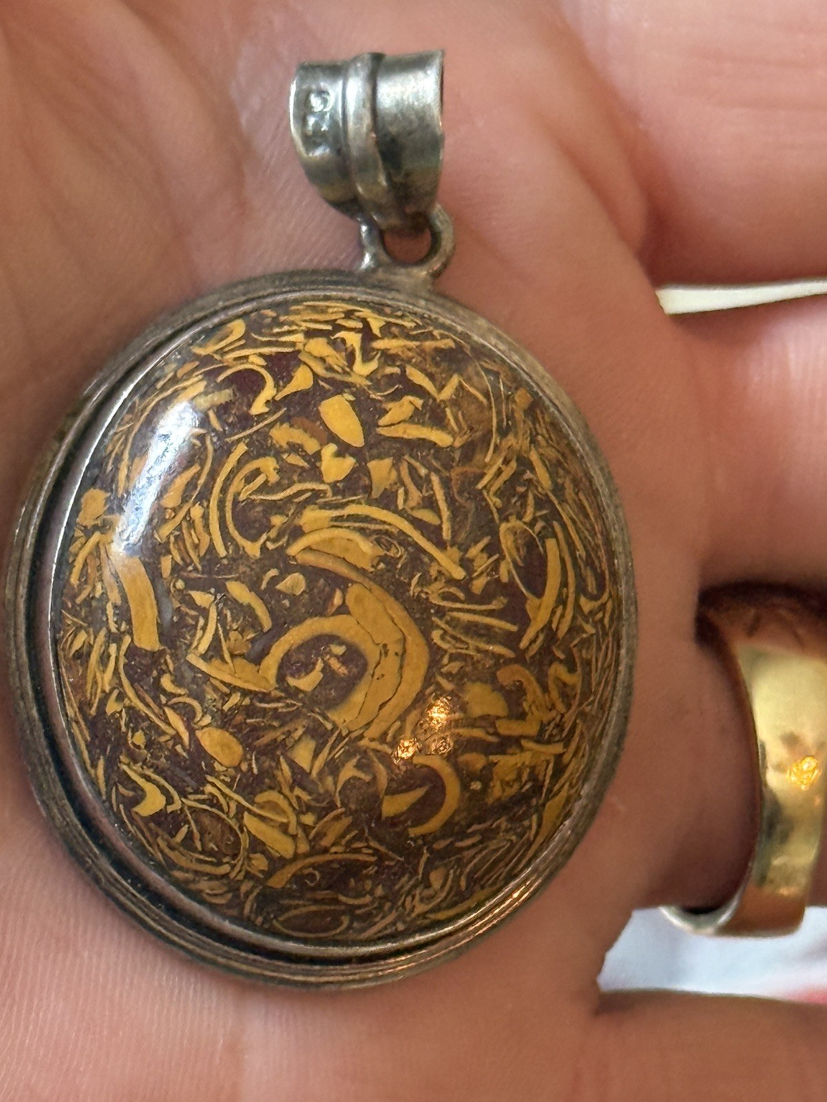 925 Sterling Mariam Jasper Oval Pendant Bezel 23.95g