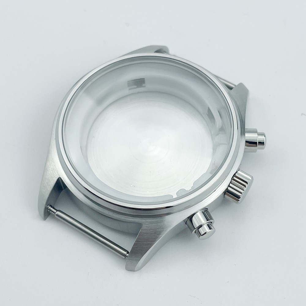 45mm Pilot Chronograph Watch Case Sapphire Crystal for Miyota 0S00
