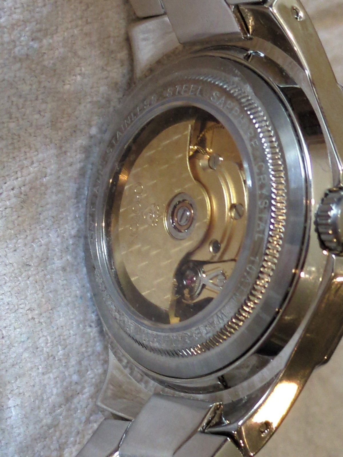 Silver Croton Vintage Rhinestone Stainless Steel Automatic Watch. Brand New!!