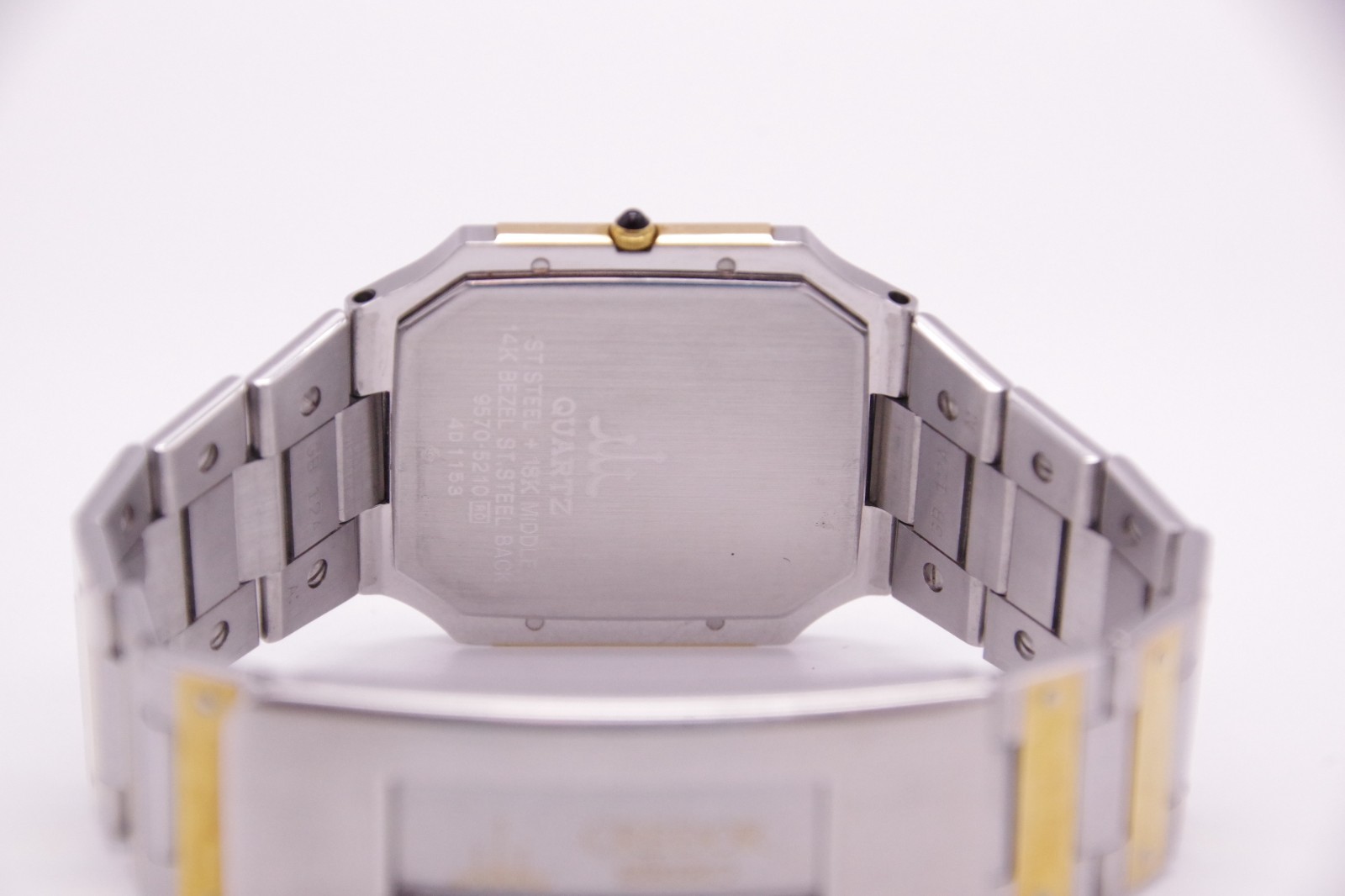 Reserved [Exc+5] SEIKO CREDOR 9570-5210 Two Tone 14K 16cm Qz Unisex JAPAN