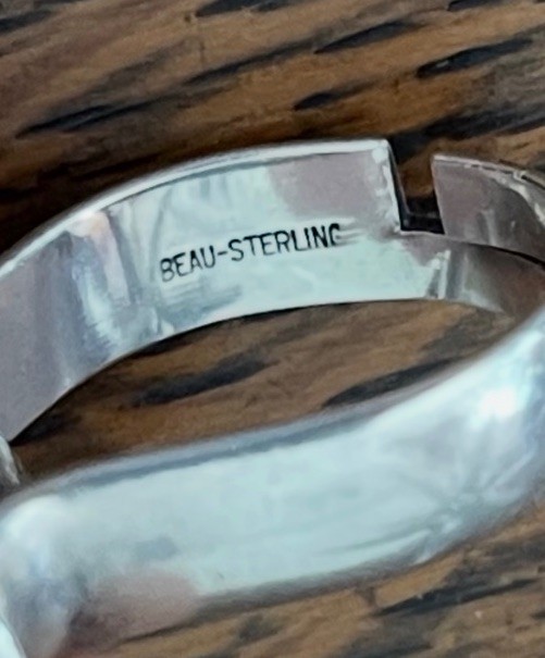 Vintage Sterling Silver Modernist Sphere Ring Adjustable 5.5 A12