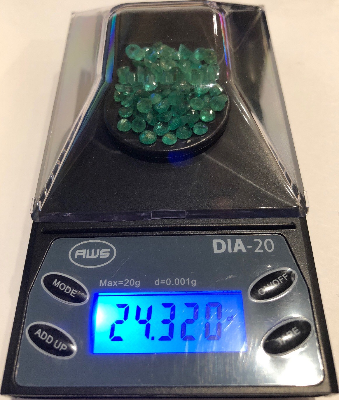 EMERALDS – NATURAL FACETED ROUND – Loose Gems ~3mm-5mm- 1 STONE/$14.99- FASTSHIP