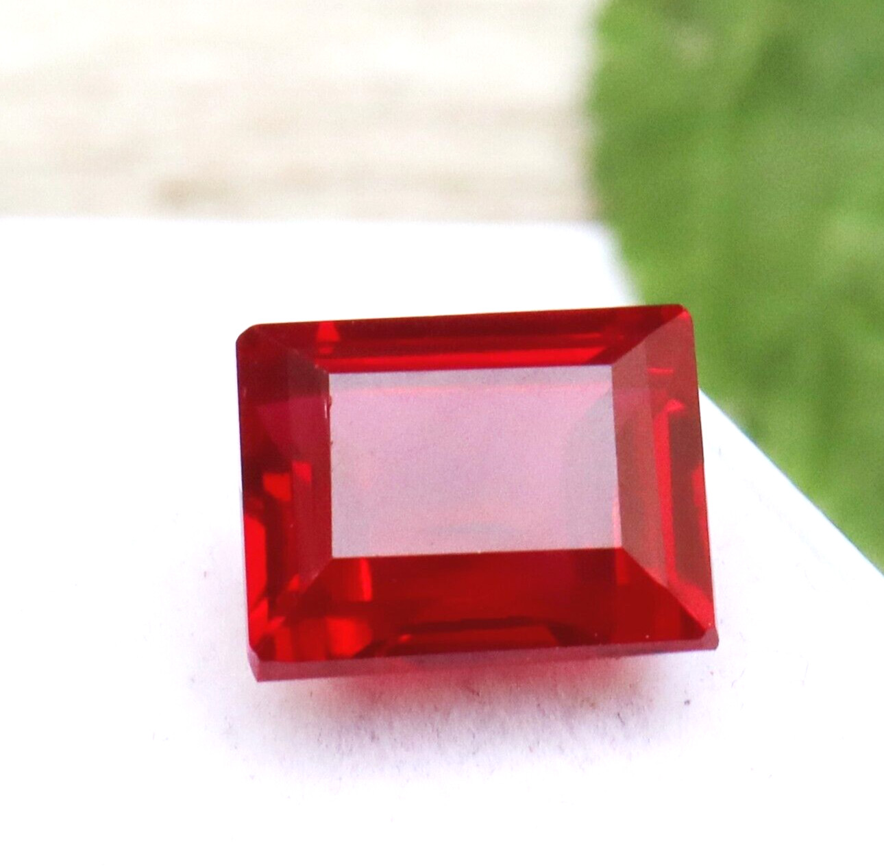 10 -12 CT BURMA Pigeon Blood Red Ruby Certified Loose Gemstone Princess Cut