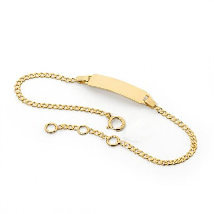18K Gold Filled Personalized Baby ID Bracelet, Custom Name Boy or Girl Bracelet