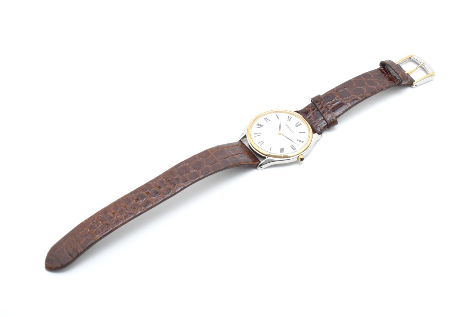 ▶️ SEIKO Dolce 8J41-0AJ0 SACM150 Quartz Shell Round Men’s Watch JAPAN