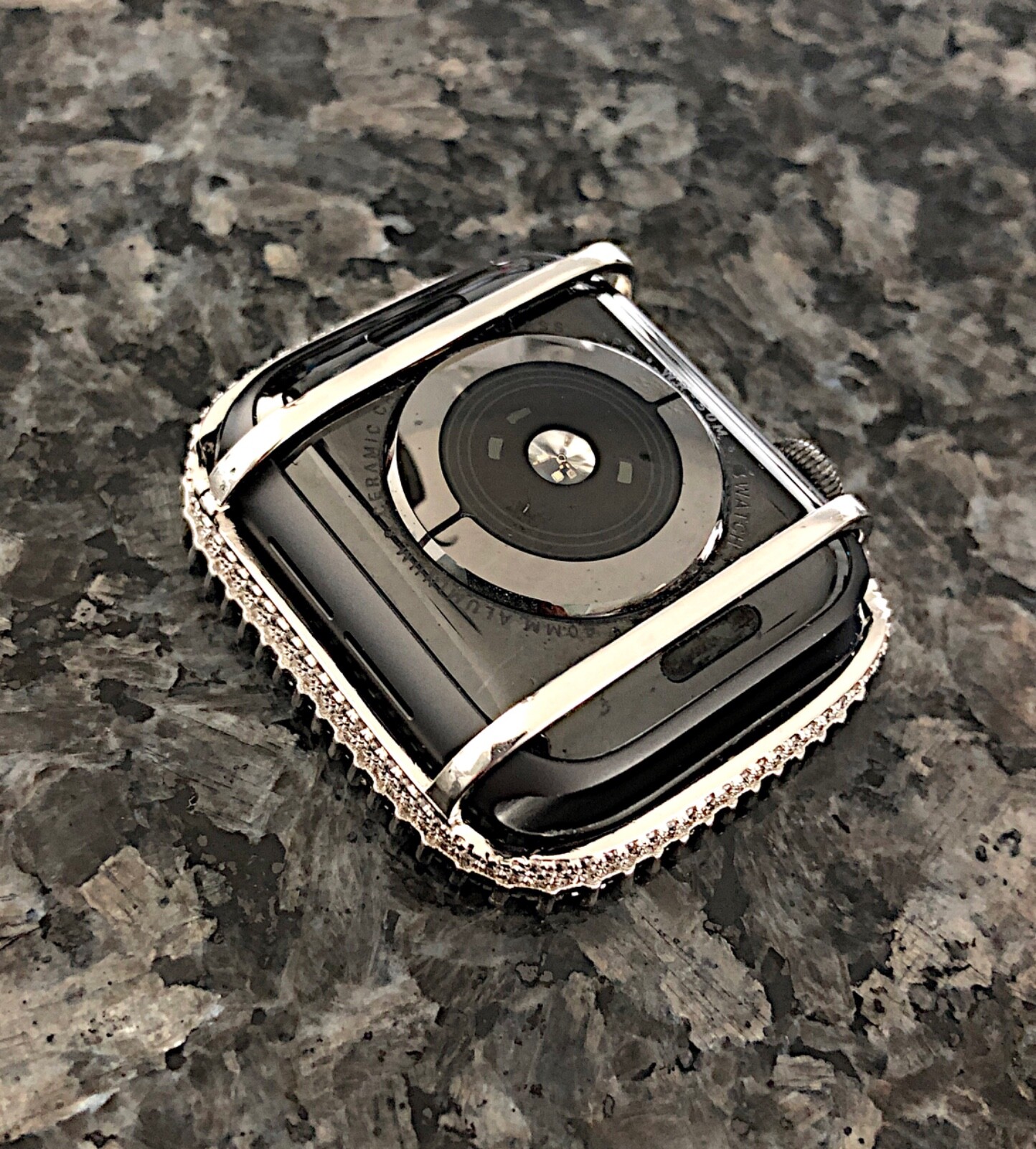 42mm series 10/11 White gold Lab Diamond Apple Watch case Apple Watch bling