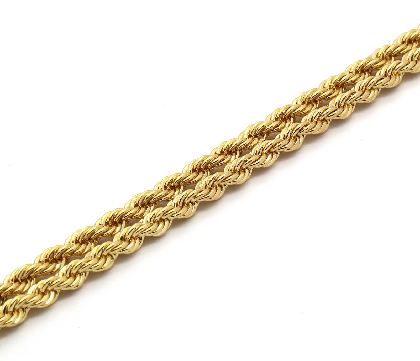 Mens Hip Hop 14k Gold Plated Jesus Hook Pendant Cubic-Zirconia 24″ Rope Chain
