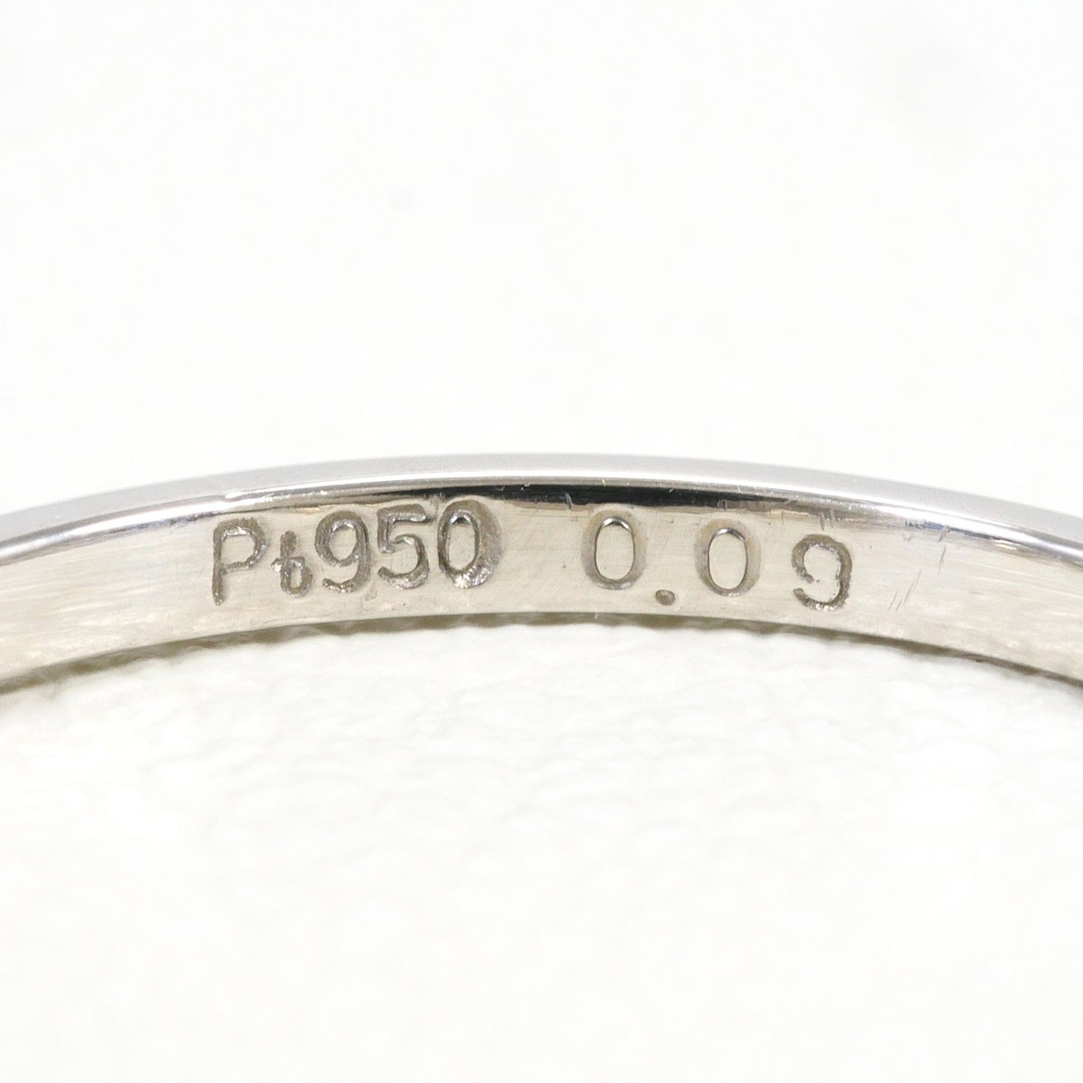PT950 Platinum Ring 9.5 JPsize Diamond 0.09ct 1.1g Free shipping Used
