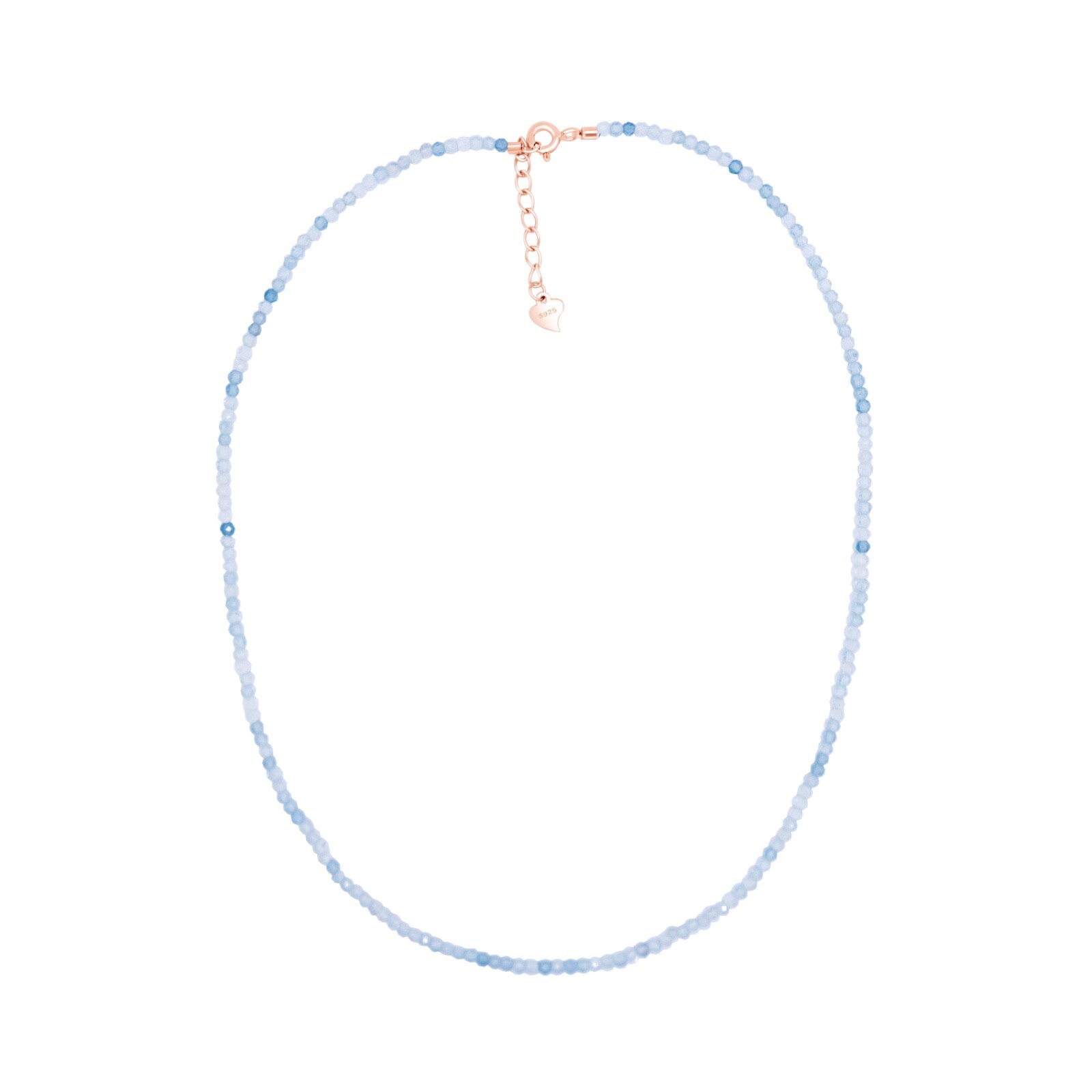 Aquamarine Necklace 925 Silver Real Silver Natural Gemstone New Jewellery Blue