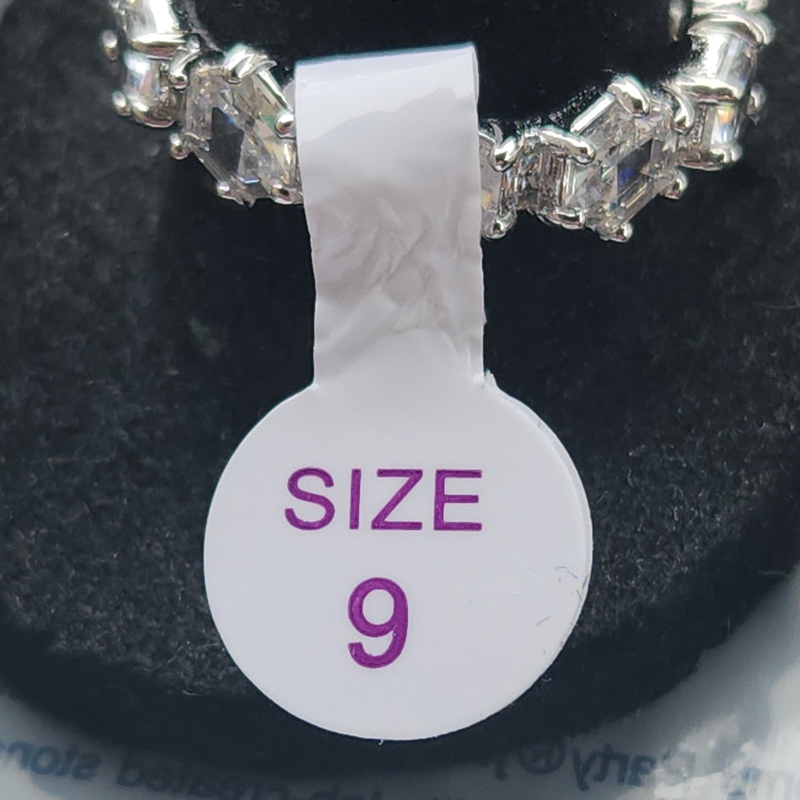 BP “Just Dazzle Me” Ring Size 9 Rhodium Plated Eternity Band Diamond CZ RG68925