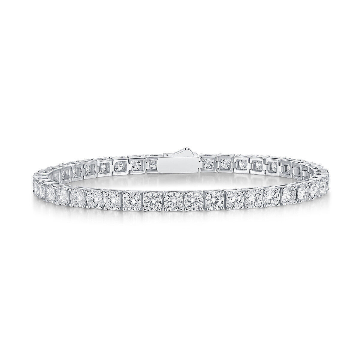 ALL SIZE VVS1/D Certified GRA Moissanite Tennis Bracelet S925 SILVER PASS TESTER