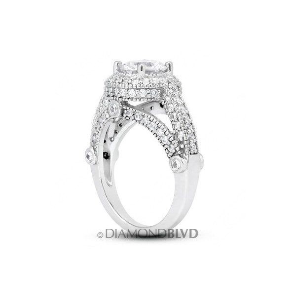 3.03ct F/I1/Ex Round Earth Mined Diamonds 14K Halo Vintage Engagement Ring 8.5gr