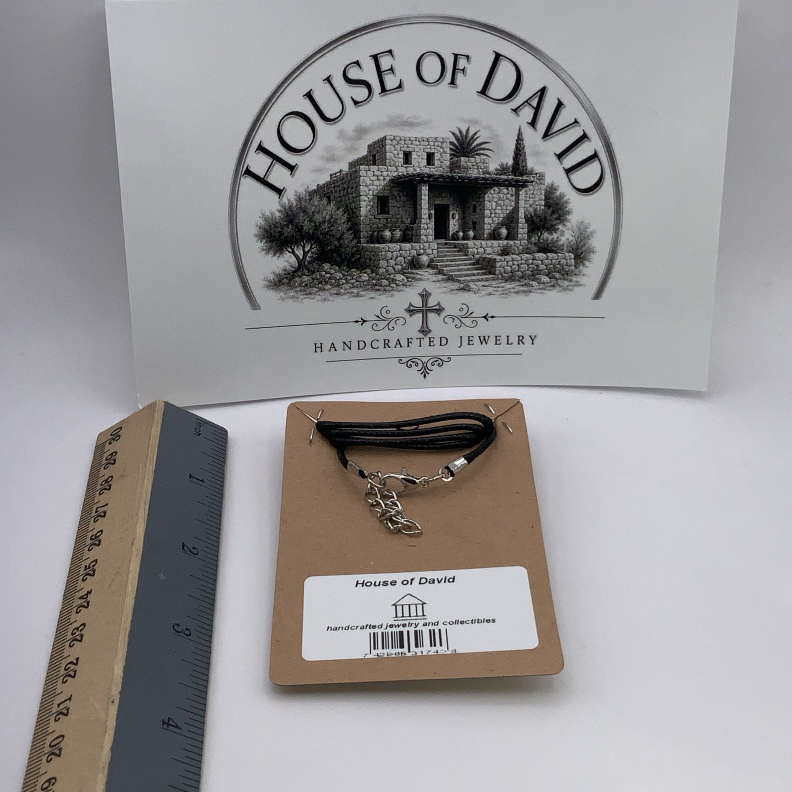 House Of David Handmade Cross Necklace Floating 3D Pearls
