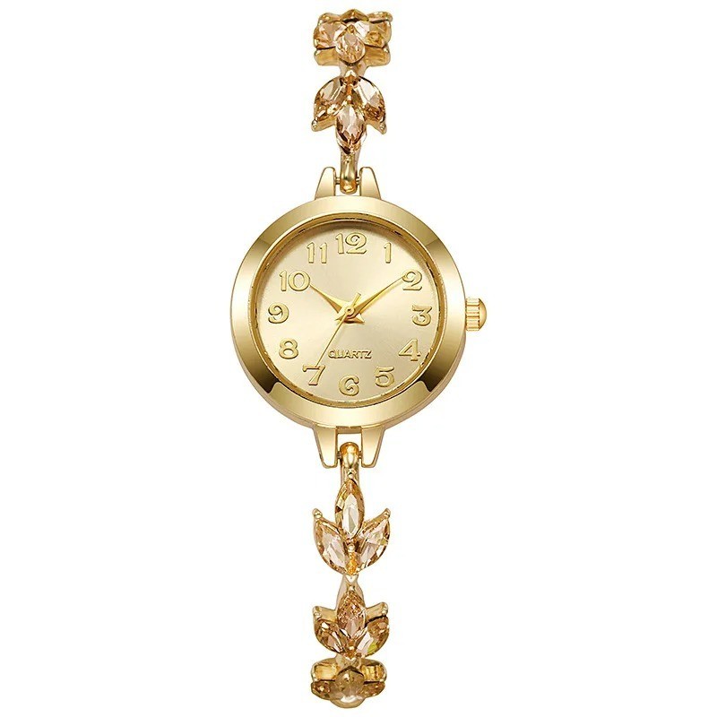 Luxury Women Quartz Watch Rhinestone Bracelet Elegant Ladies Gift (no Box)