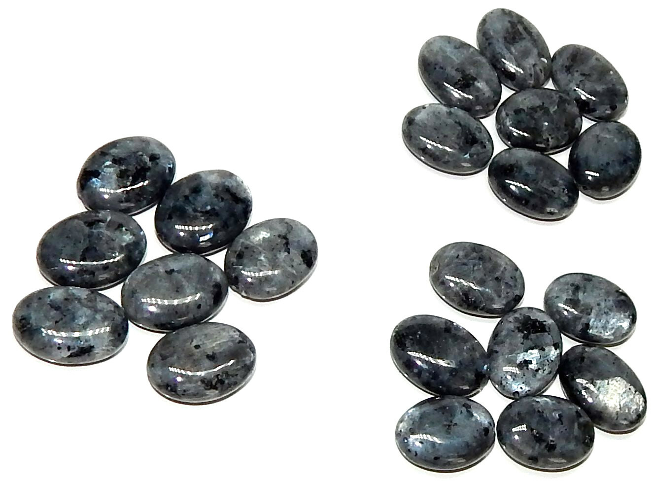 15ct Larvikite Labradorite Silver Blue Flash Oval Bead Natural Mined Norway