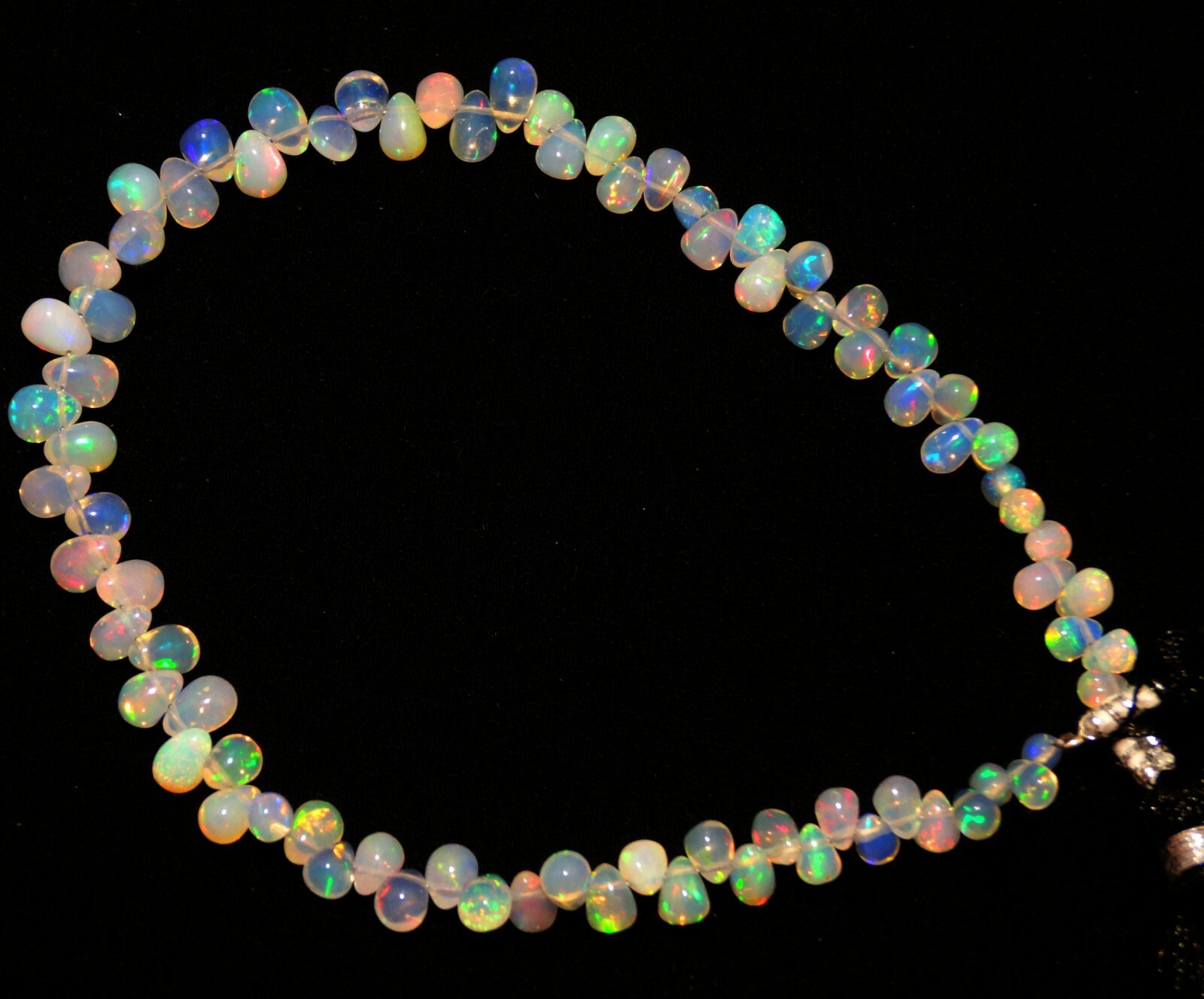Natural Gem Ethiopian Fire Opal 6x4mm Approx Size Smooth Teardrop Beads 9″ 30Ct.