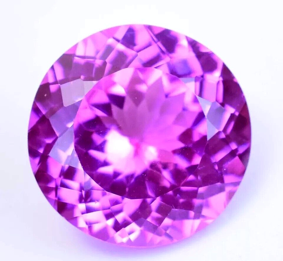 Natural Mogok Pink Ruby 12.40 Ct Round Cut Certified Flawless Loose Gemstone