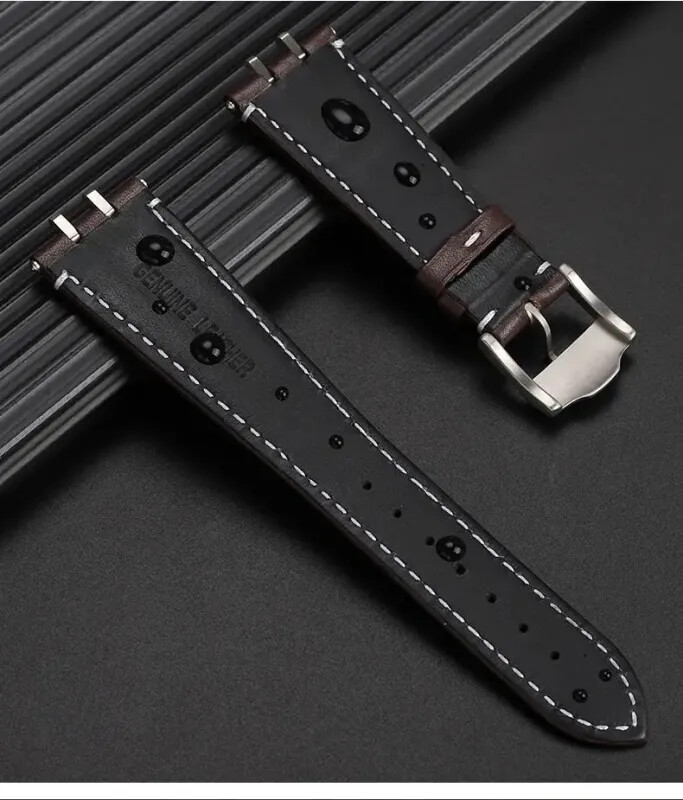 Leather Watchband For Tudor Royal M28600/M28603/M28500 41mm Steel End Link Band