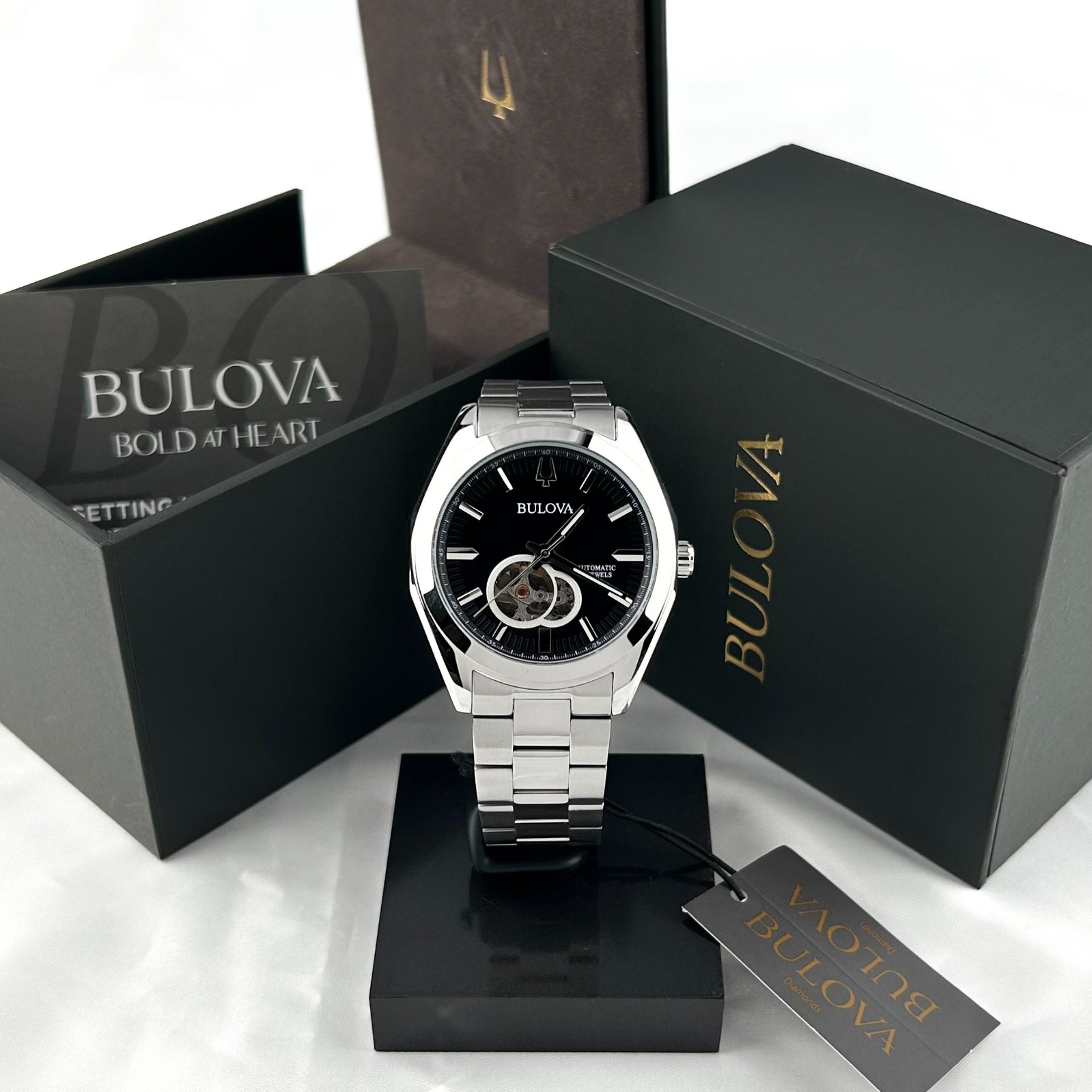 Bulova Classic Surveyor 96A270 black Dial Men’s Automatic Watch 42mm